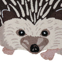 Alternate Image 2 for Hand-Hooked Hedgehog Rug