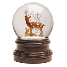 Alternate Image 1 for Woodland Deer Family Snow Globe