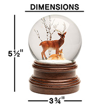 Alternate Image 4 for Woodland Deer Family Snow Globe