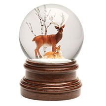 Alternate Image 5 for Woodland Deer Family Snow Globe