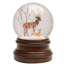Alternate Image 6 for Woodland Deer Family Snow Globe