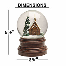 Alternate Image 4 for Snowy Sanctuary Church Snow Globe