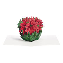 Alternate Image 1 for Cheerful Poinsettia Pop-Up Christmas Greeting Cards