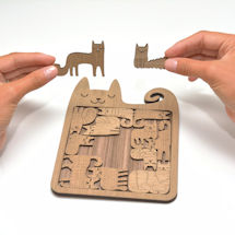 Alternate Image 1 for Contented Cats Puzzle Trivet