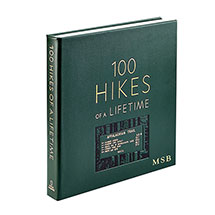 Alternate Image 1 for Personalized Leatherbound 100 Hikes of a Lifetime Book (Hardcover)
