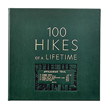 Alternate image Non-Personalized Leatherbound 100 Hikes of a Lifetime Book (Hardcover)