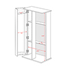 Alternate Image 4 for Grande Locking Media Storage Cabinet with Shaker Doors