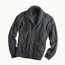 Alternate Image 4 for Men's Aran Cable Knit Cardigan Sweater