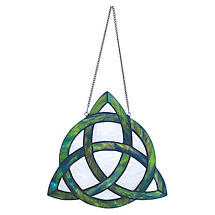 Alternate image Trinity Knot Stained Glass Hanging Window Panel