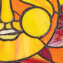 Alternate image Sun Face Stained Glass Window Panel