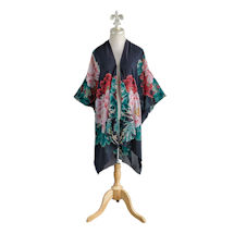 Alternate image Silk Peonies Kimono Jacket