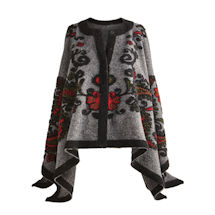Alternate image Embroidered Paisley Cape