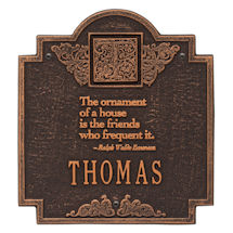 Alternate image for Personalized Ralph Waldo Emerson House Plaque