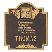 Alternate Image 2 for Personalized Ralph Waldo Emerson House Plaque