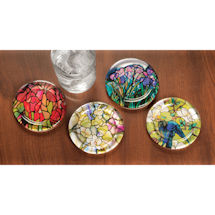 Alternate image Tiffany Glass Coasters Set