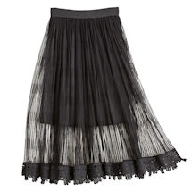 Alternate image Art Deco Embroidered Tulle Skirt