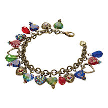 Alternate image Millefiori Hearts Charm Bracelet