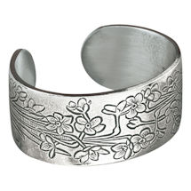 Product Image for Flower of the Month Pewter Cuff Bracelets