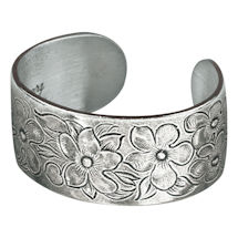 Alternate Image 2 for Flower of the Month Pewter Cuff Bracelets