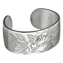 Alternate Image 6 for Flower of the Month Pewter Cuff Bracelets