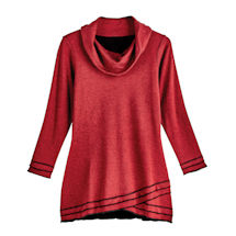 Alternate Image 2 for Reversible Cowl-Neck Crossover Tunic