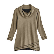 Product Image for Reversible Cowl-Neck Crossover Tunic