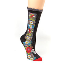 Alternate Image 1 for Folklore Floral Socks