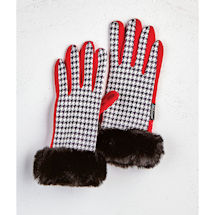 Reversible Houndstooth Gloves