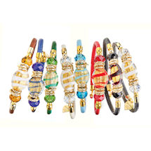 Product Image for Venetian Glass and Leather Bracelets