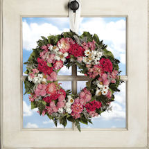Product Image for Pink and White Dried Floral Wreath
