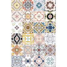 Alternate image for Spanish Tiles Vinyl Floor Cloth