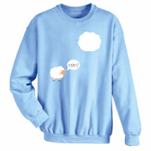 Alternate Image 1 for Sheep and Cloud T-Shirt or Sweatshirt