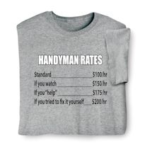 Product Image for Handyman Rates Shirts