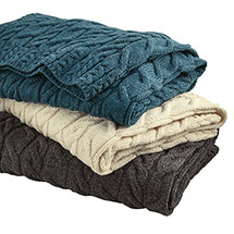 Alternate image for Aran Cable-Knit Throw