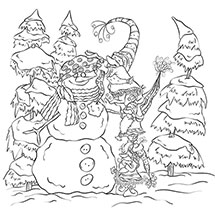 Alternate image for Gnomes in the Neighborhood Coloring Book