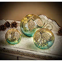 Alternate Image 2 for Lighted Christmas Globes Set