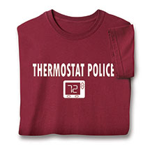 Alternate image for Thermostat Police T-Shirt or Sweatshirt
