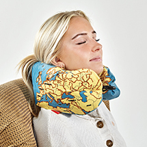 Alternate Image 1 for Inflatable Map Neck Pillow