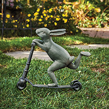 Alternate image Rabbit on Scooter Statuary