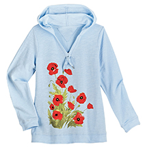 Product Image for Blooming Poppies Lightweight Hoodie