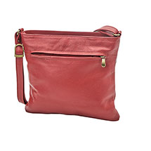 Alternate image Tooled Red Leather Handbag
