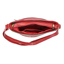 Alternate image Tooled Red Leather Handbag