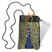Product Image for Mary Frances Beaded Peacock Phone Bag