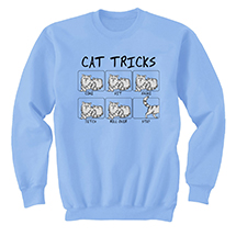 Alternate Image 1 for Cat Tricks T-Shirt or Sweatshirt