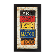 Product Image for Art Doesn't Have 2 Match Framed Print