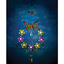 Alternate Image 1 for Butterfly Wreath Solar Light