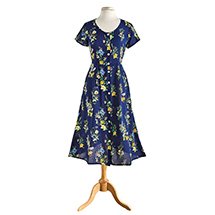 Alternate image for Daffodil Bouquet Navy Dress