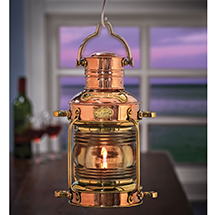 Alternate Image 1 for Brass Anchor Lantern
