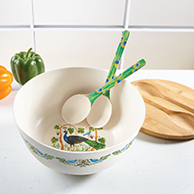 Product Image for Peacock Salad Bowl with Tossers
