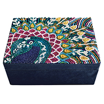 Product Image for Beaded Peacock Jewelry Box